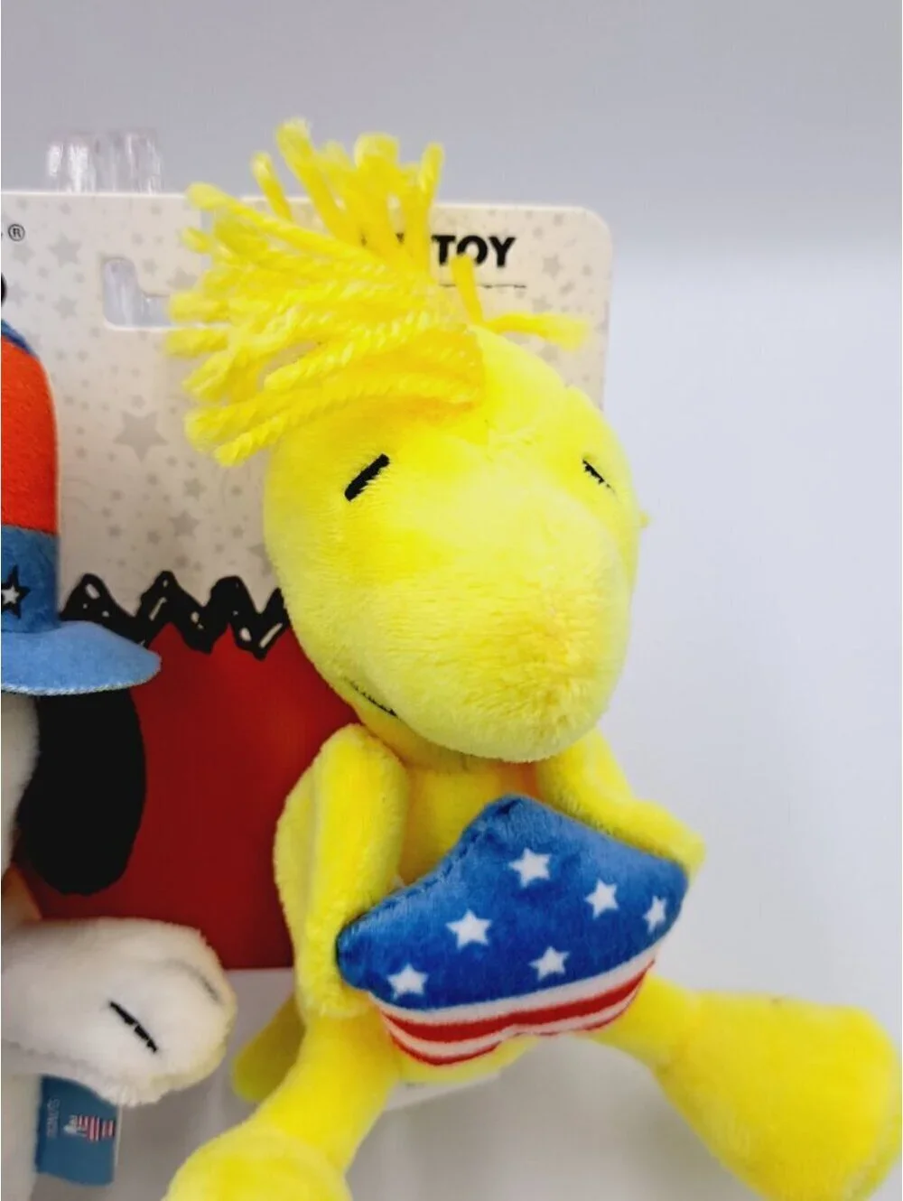 Patriotic Peanuts Snoopy and Woodstock 4th Of July Plush Dog Small Pet Toy Set
